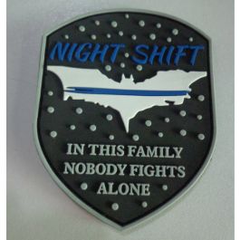 Polizeimemesshop Nightshift Fluor PVC Patch