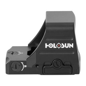 Holosun Technologies, 407COMP, Green Dot, Open Pistol Sight, 6 MOA Dot, 1X Magnification, Anodized Finish, Black