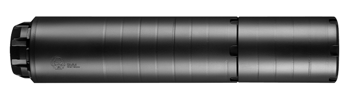 Dead Air Wolfman 9mm Modular Suppressor – 1/2x28 Thread, Black Cerakote, 17-4 Stainless