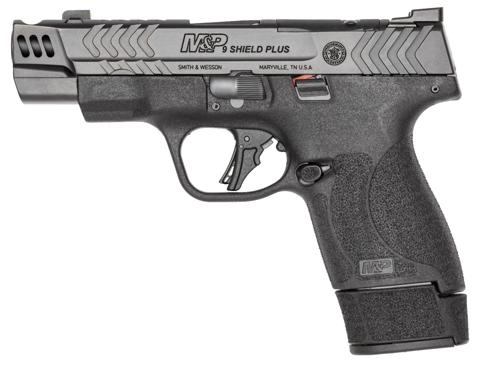 Smith and Wesson M and P 9 Shield Plus Performance Center 9mm, 4