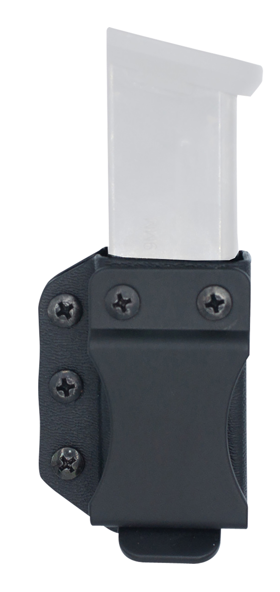 DeSantis Gunhide, Persuader Mag Pouch, Inside/Outside Waistband, Fits Sig P365, Kimber R7, Hellcat, and Shield Plus Magazines, Ambidextrous, Matte Finish, Black