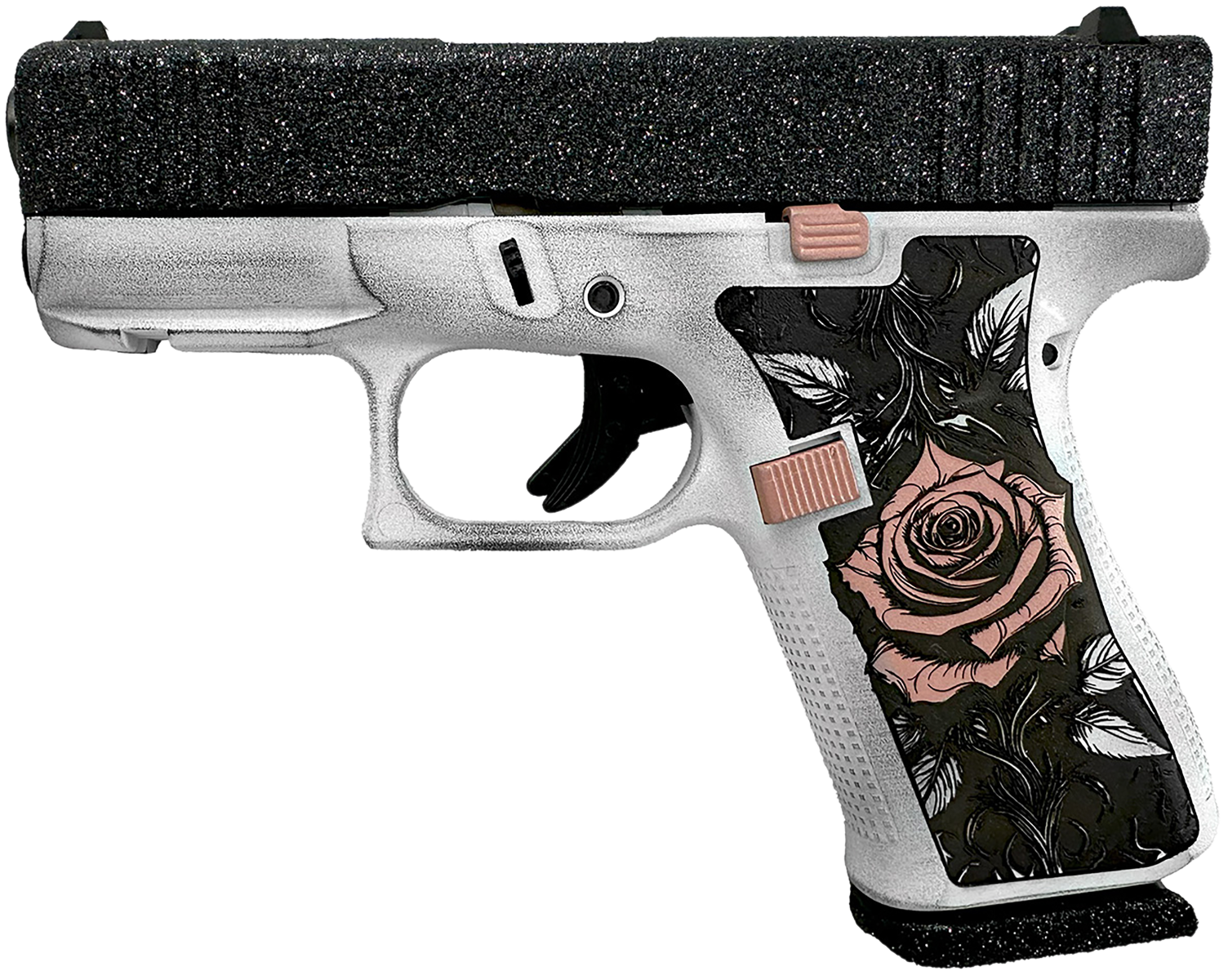 Glock G43X Sub-Compact 9mm, 10+1, Black GMB Barrel, Black nDLC Front Rail/Serrated Steel Slide, Black Polymer Frame w/Beavertail, Black Textured Grip, Ambidextrous