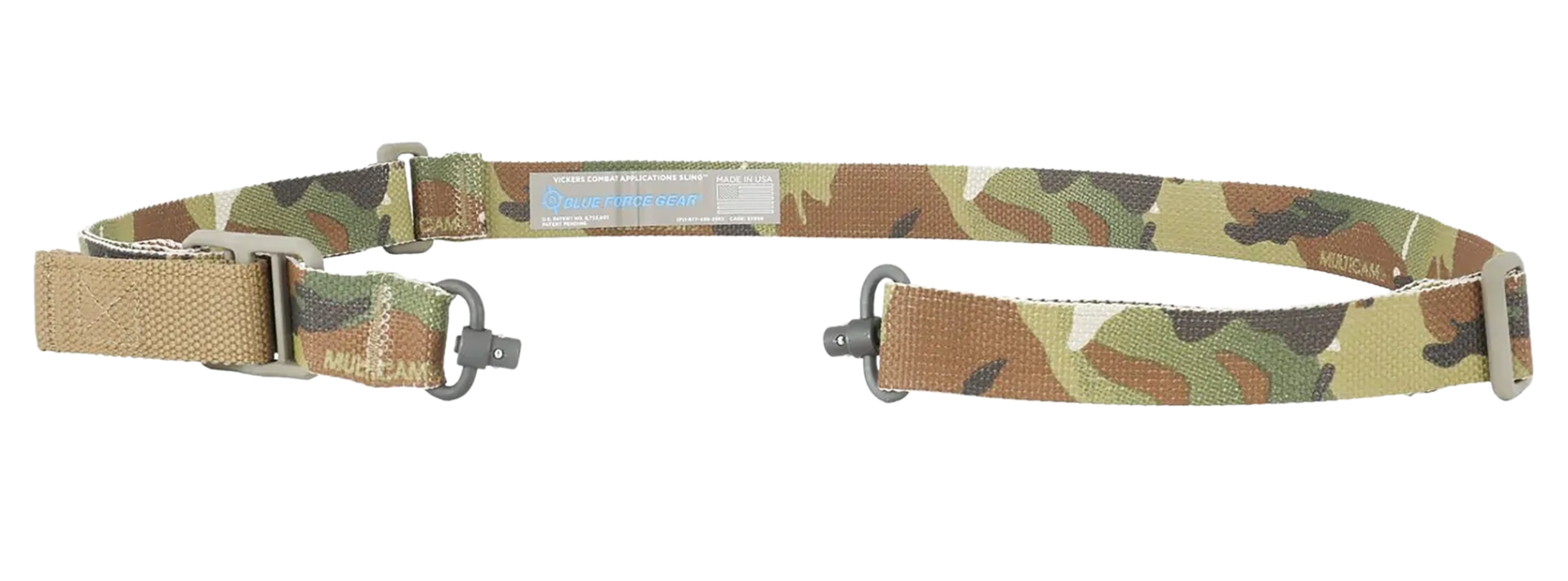 Blue Force Gear VCASPB125AAMC Vickers Push Button Sling MultiCam Cordura 36