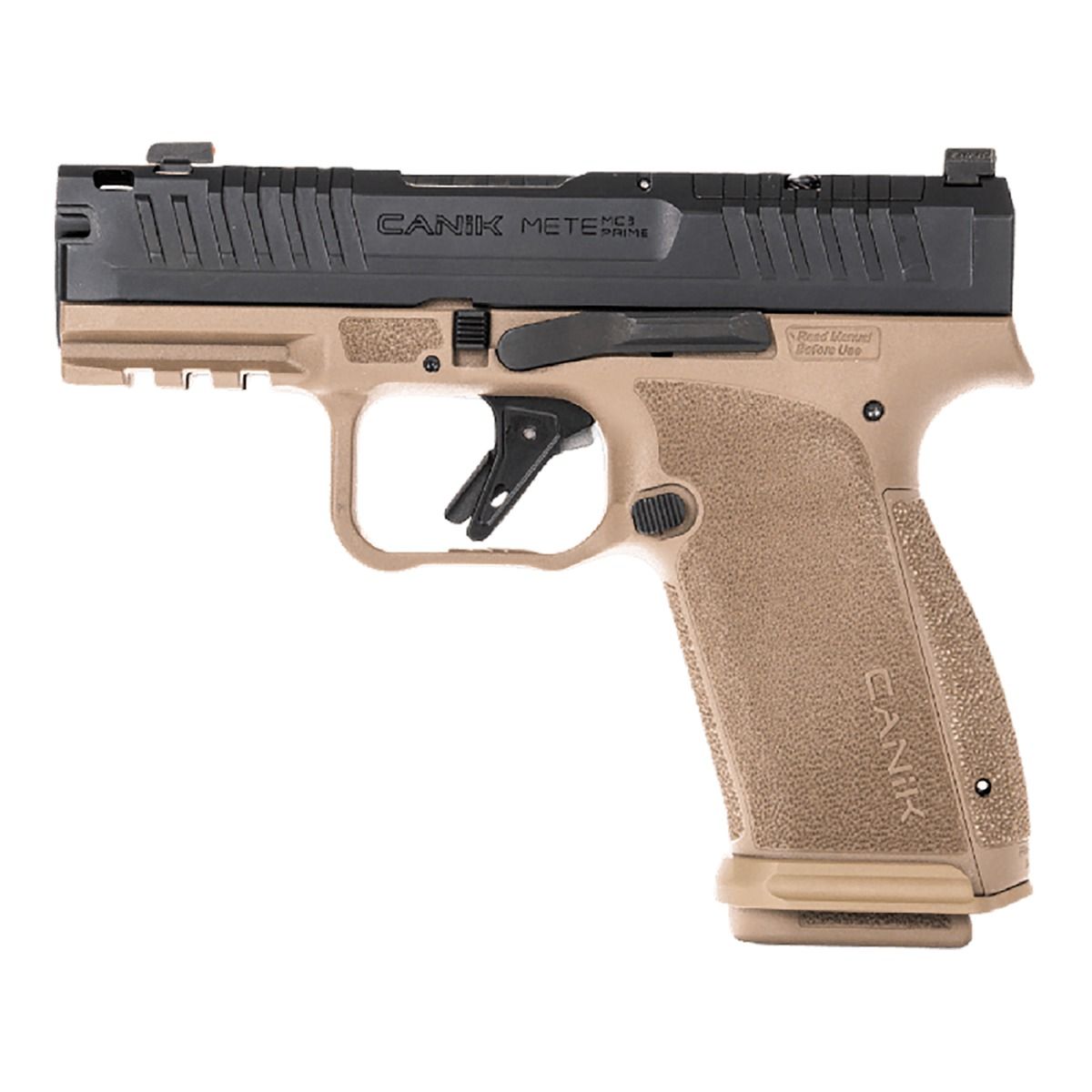 Canik Mete MC9 Prime 9mm HG8328BDN — Sub-Compact 17+1 Pistol · FDE Frame · Black Slide