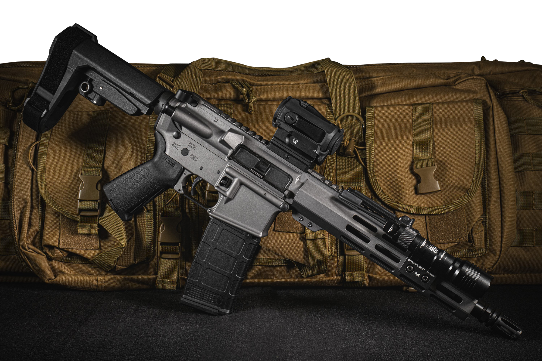 Shark Coast Tactical Grey Night Bundle, 5.56 NATO, Gray Cerakote, Vortex Sprax & Streamlight ProTac