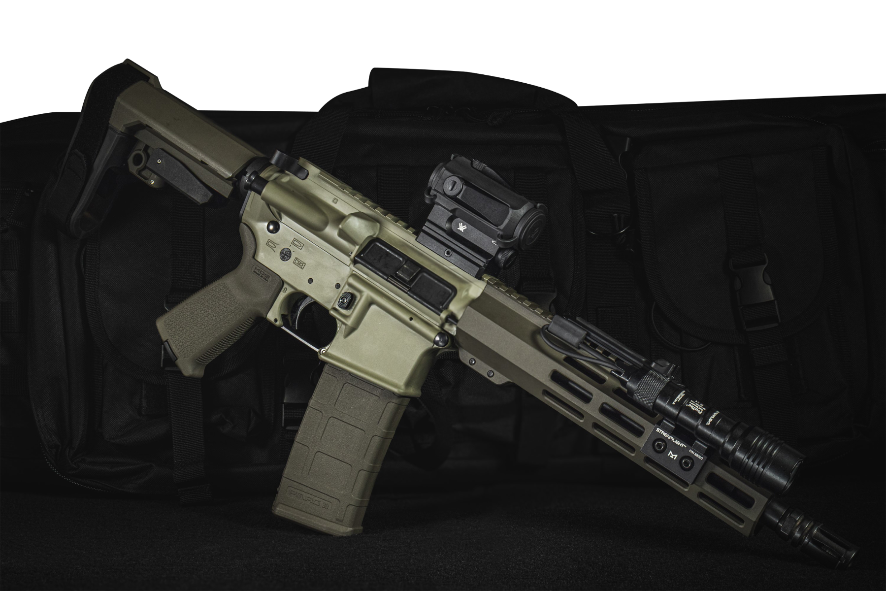 Shark Coast Tactical Grassy Knoll Bundle, 5.56 NATO, Green Cerakote, Vortex Sprax & Streamlight ProTac