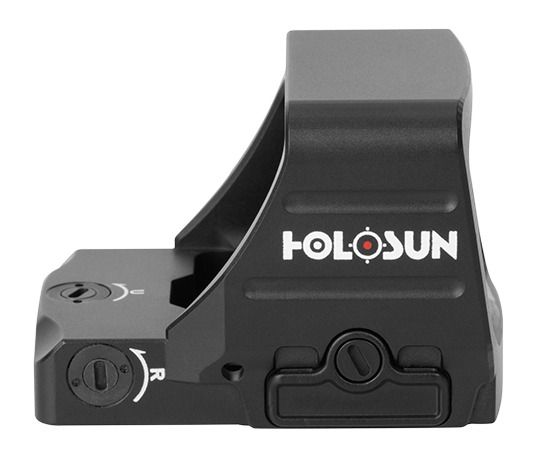 Holosun Technologies, 407COMP, Green Dot, Open Pistol Sight, 6 MOA Dot, 1X Magnification, Anodized Finish, Black
