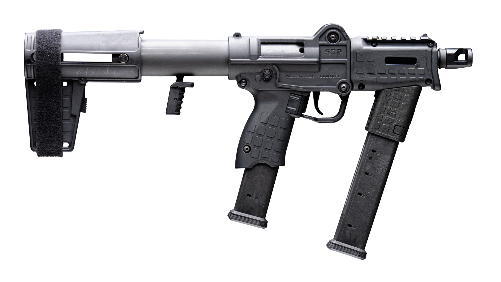 Kel-Tec SDP9, 9mm Luger, 6 in Threaded Barrel, Folding Brace
