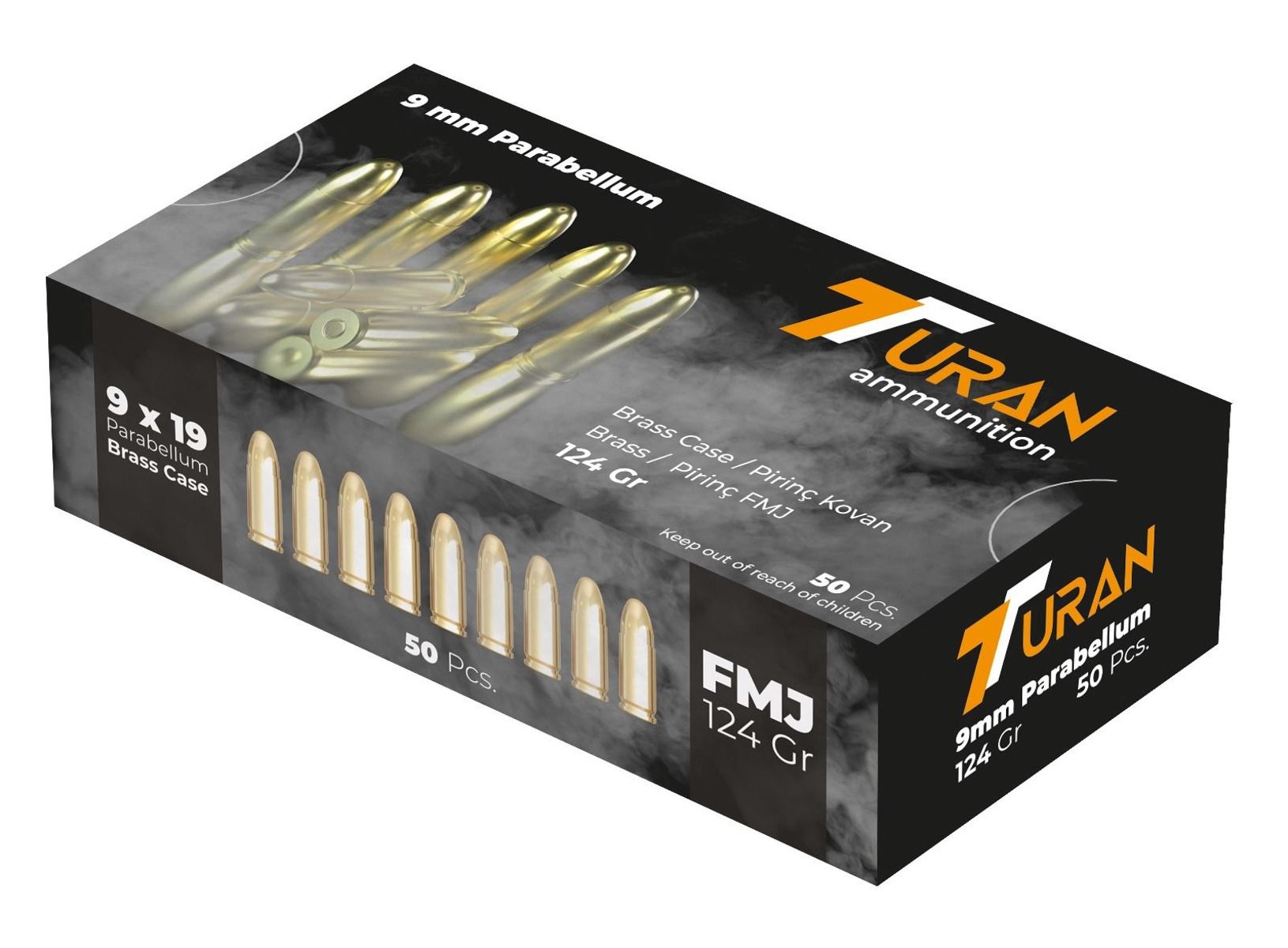 Turan 9mm 124 Grain FMJ Full Metal Jacket