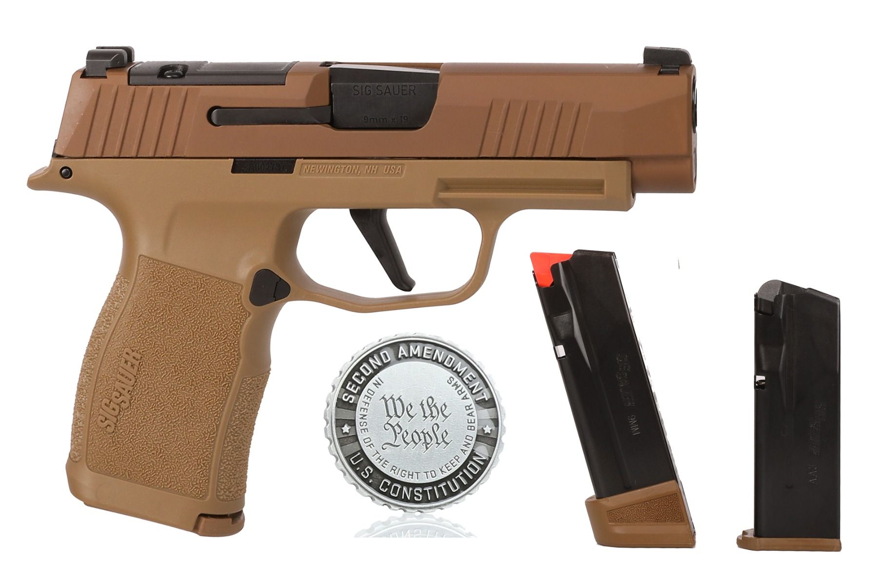 SIG Sauer P365 XL 2A, 9mm Luger, 3.7 in Barrel, Optics Ready, 17+1, Coyote
