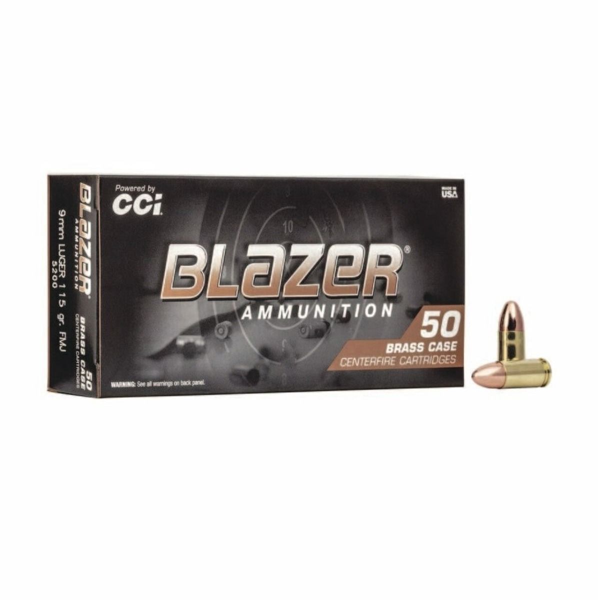 CCI Blazer Brass 9mm 115 Grain FMJ