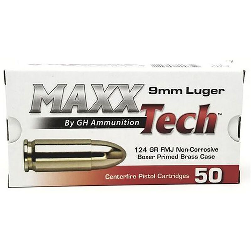 MaxxTech 9mm 124 Grain FMJ