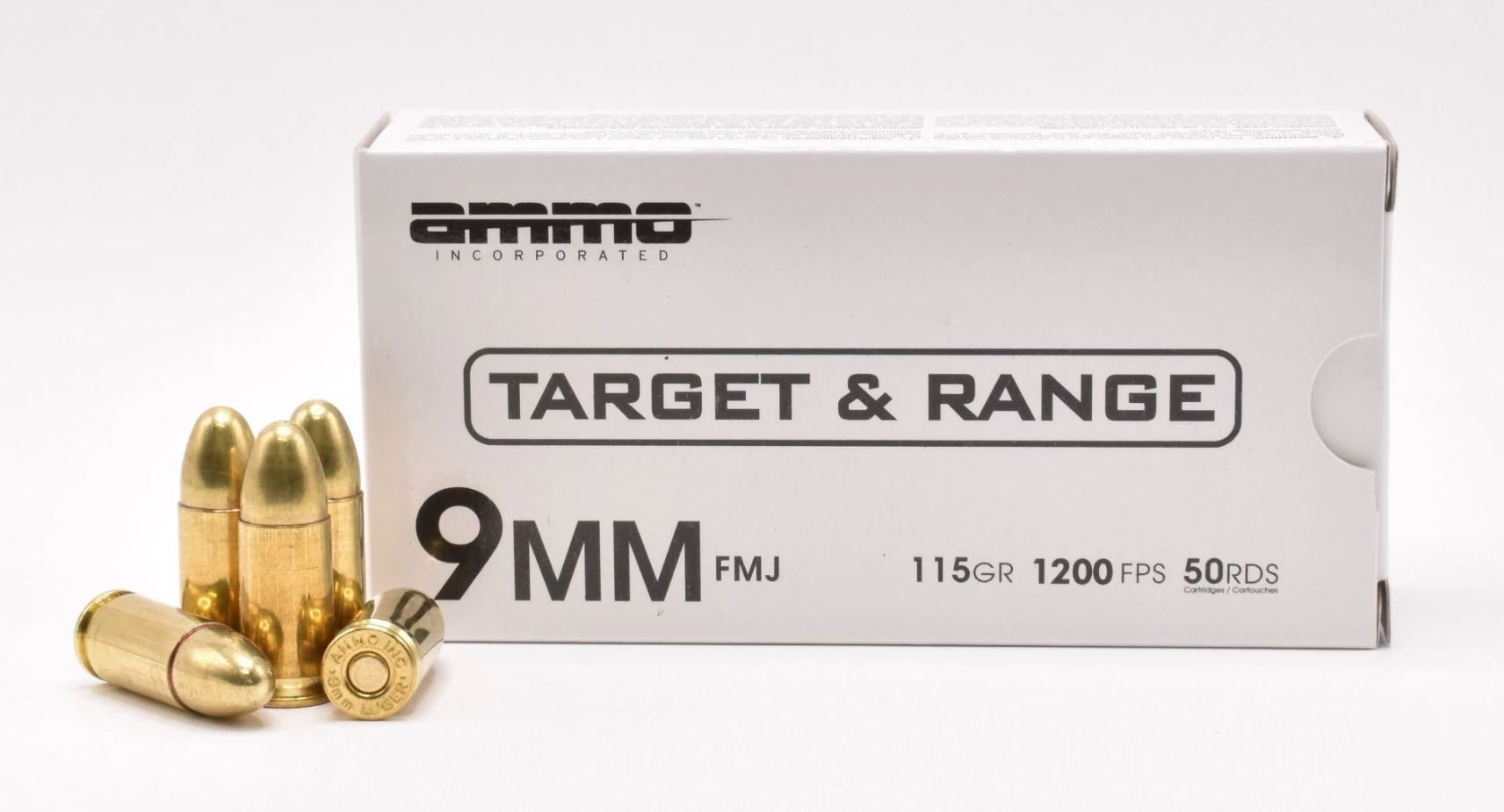 Ammo Inc Target and Range 9mm 115 Grain FMJ