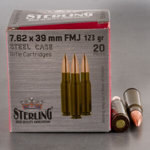 Sterling 7.62x39mm 123 Grain FMJ Full Metal Jacket