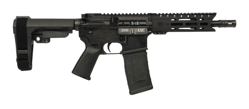 Diamondback DB15 300 Blackout Pistol, 8 Inch Barrel, SBA3 Brace, Black