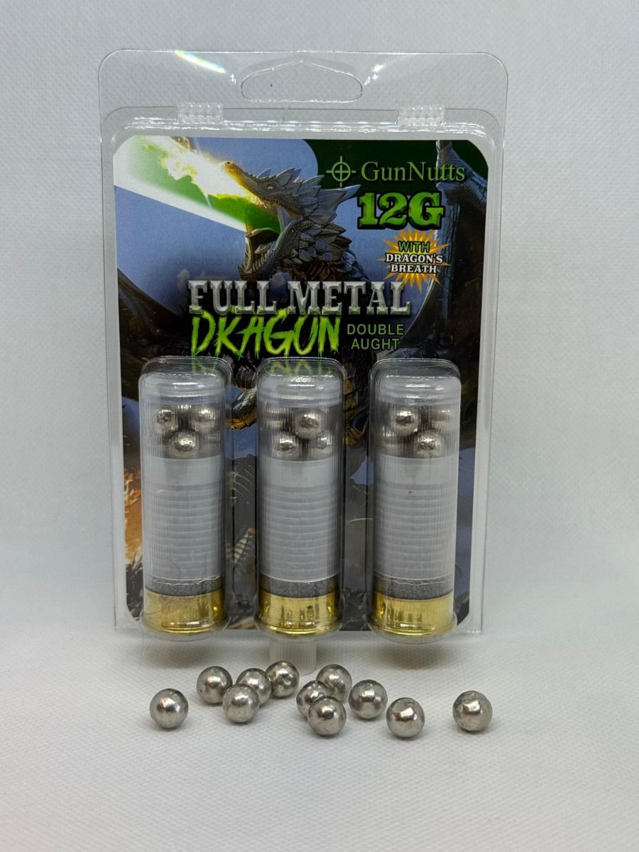 GunNutts 12 Gauge Full Metal Dragon 00 Dragons Breath 3rd Pack