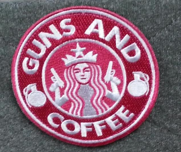 Guns & Coffee Pink - Patch