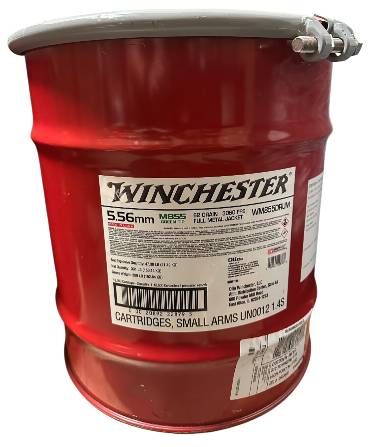 12,500rd Barrel of Winchester Lake City M855 5.56mm 62gr barrel.