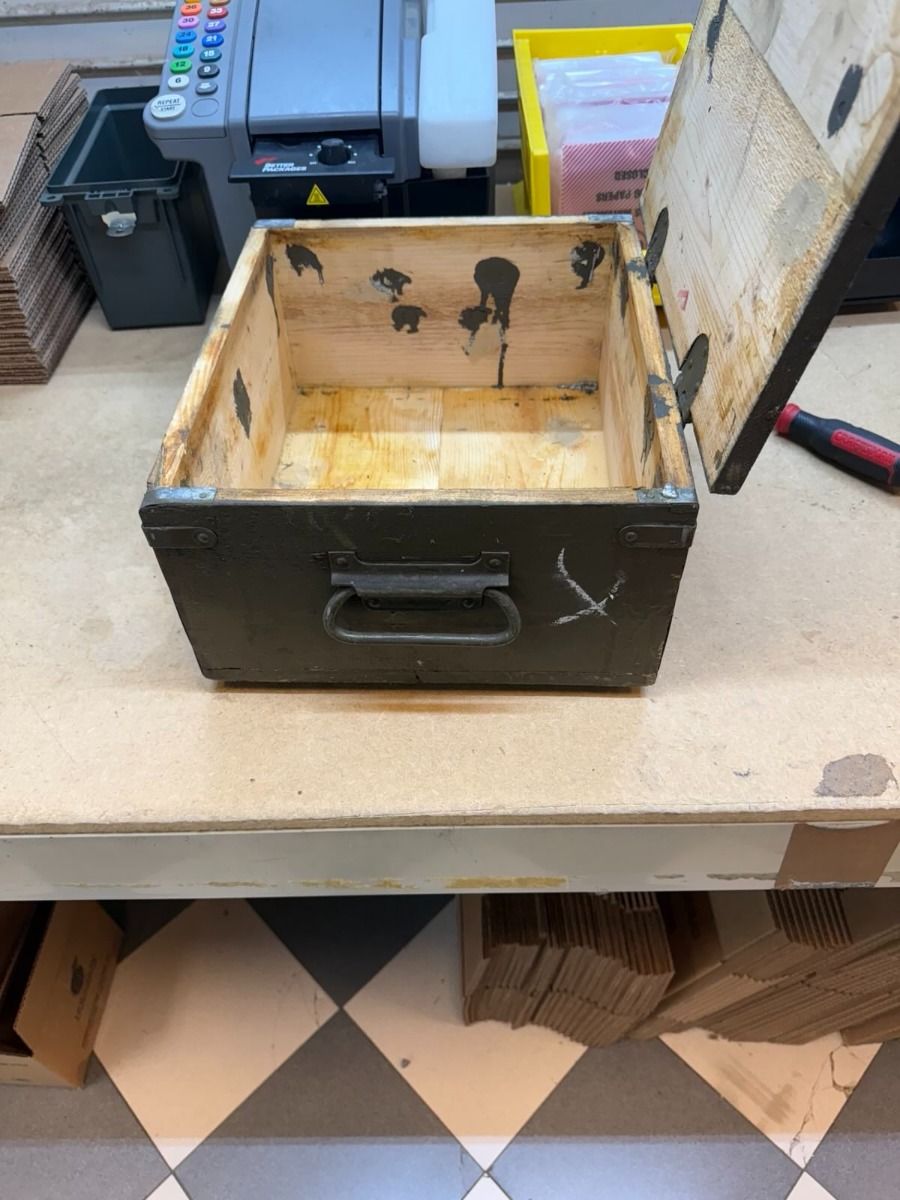 Czechoslovakian Army (Communist era) Wooden Ammo Box - Army Green