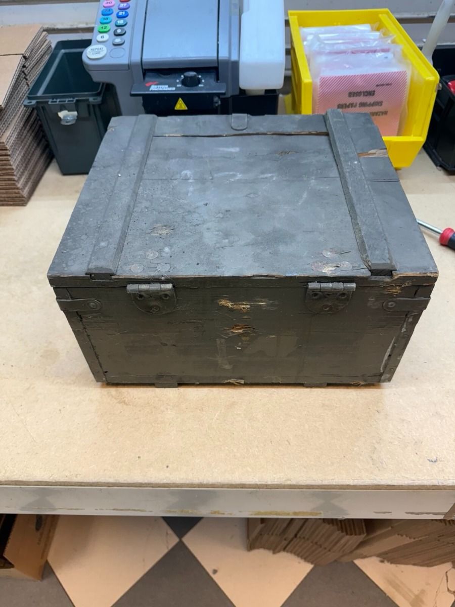 Czechoslovakian Army (Communist era) Wooden Ammo Box - Army Green