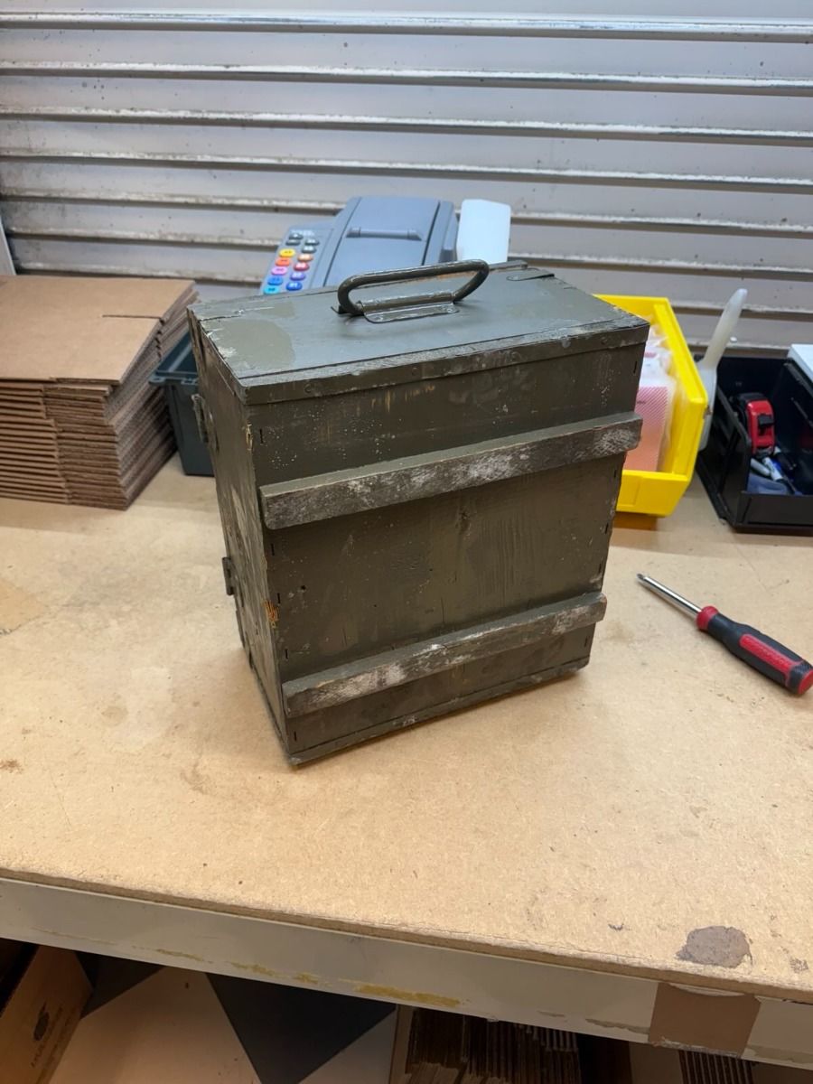 Czechoslovakian Army (Communist era) Wooden Ammo Box - Army Green