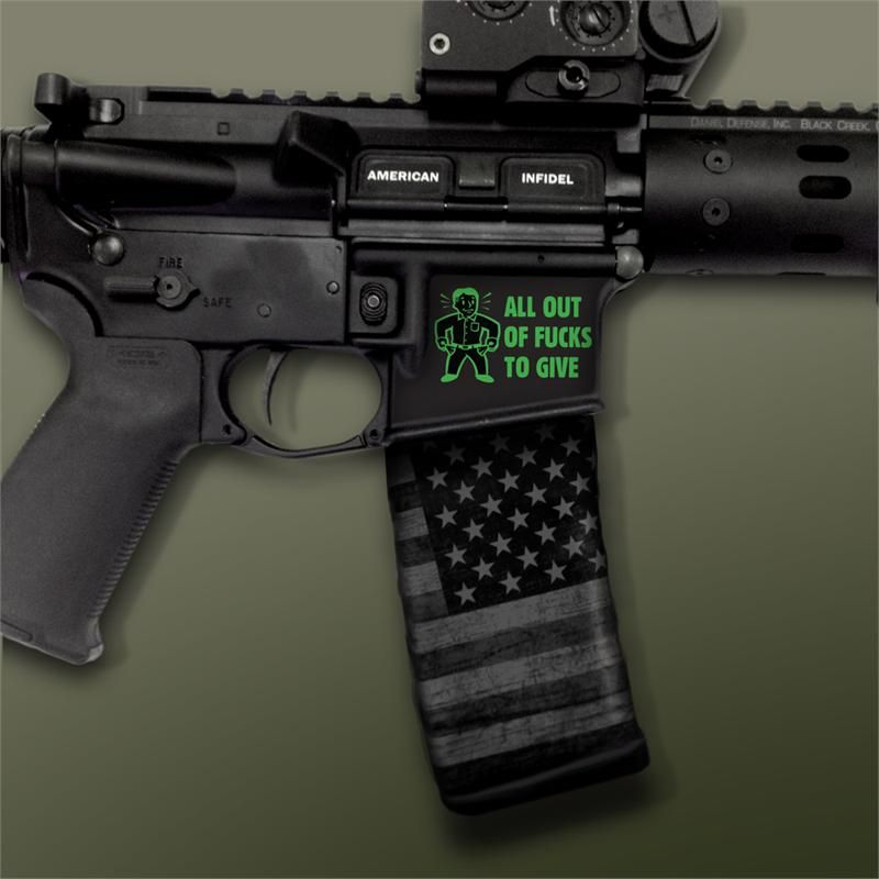 AR-15 Skull 2nd Amendment Stars Lower Magwell Decal Sticker 3 decals 