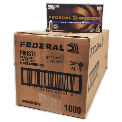 Federal 9mm HST LE 124gr JHP 1000rd Case