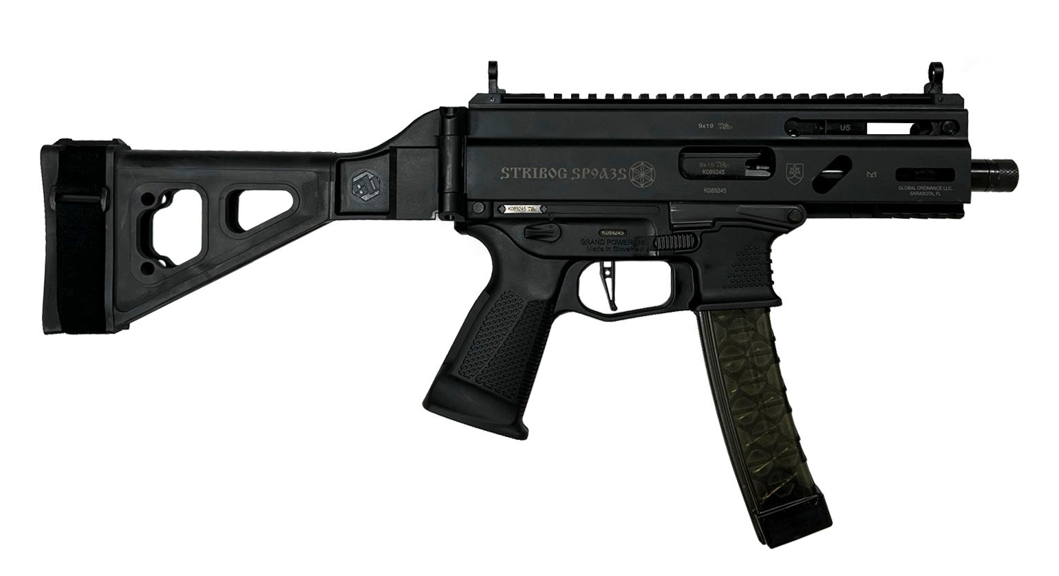 Grand Power SP9A3S Stribog 9mm – 30+1, 5.5