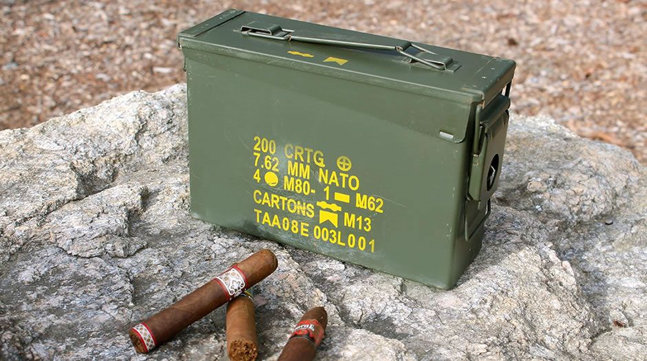 Ammodor Ammo Can Cigar Humidor .30 cal surplus ammunition box combat humidor 