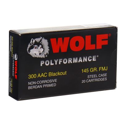 Wolf 145gr FMJ 300blk Steel Case 