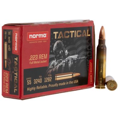 Norma Tac 223 Remington 55 GR Full Metal Jacket 20 Rds