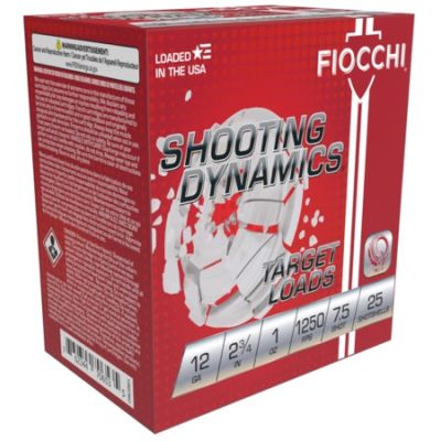 Fiocchi Heavy Clay Target Loads 12ga 2.75" 1oz #7.5 250rd Case
