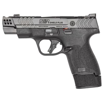 Smith & Wesson M&P 9 Shield Plus Performance Center, 9mm, 4" Ported Barrel, Optic Ready, Black, 3 Magazines