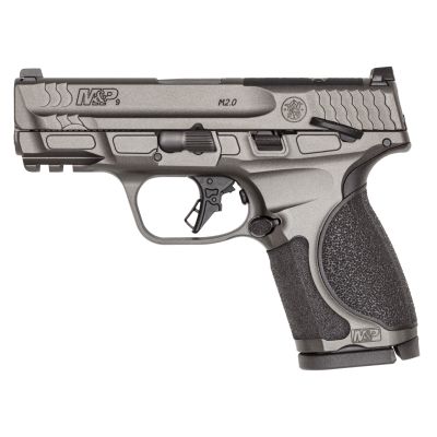 Smith & Wesson M&P M2.0 Metal Compact, 9mm, 3.6" Barrel, Optics Ready, Thumb Safety, Tungsten Gray, 2 Magazines