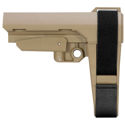 SB Tactical SBA3 X 5 Position Adjustable Brace - Brace Only, No Tube - FDE