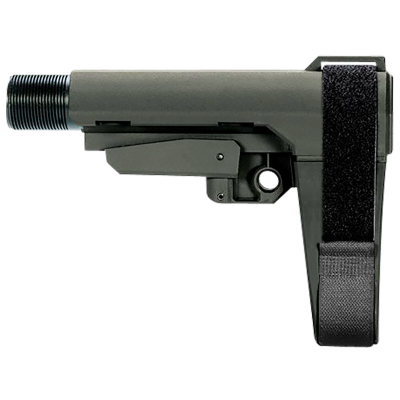 SB Tactical SBA3 X 5 Position Adjustable Brace - Brace Only, No Tube - Stealth Gray