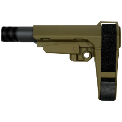 SB Tactical SBA3 X 5 Position Adjustable Brace - Brace Only, No Tube - OD Green