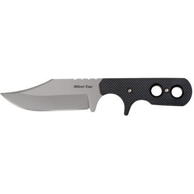 Cold Steel Mini Tac Bowie Fixed Blade Knife, 3.63" Bowie Blade, 8Cr13MoV Steel, Black Griv-Ex