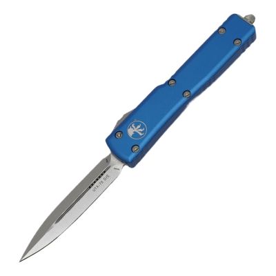 Microtech UTX-70 OTF 2.41" Double Edged Dagger Blade - Blue