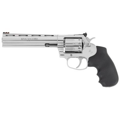 Colt King Cobra Target 22 LR 10rd 6" Stainless Steel Barrel, Cylinder & Frame, Black Hogue Overmolded Grips