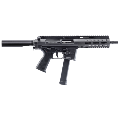 B&T Firearms 500003AB SPC9 9mm Luger 33+1 9.10", Black, Buffer Tube Stock, Polymer Grip (OEM Mag)