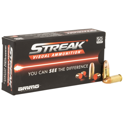 Ammo Inc Streak Visual (Red) 9mm 124gr TMC 50rd Box