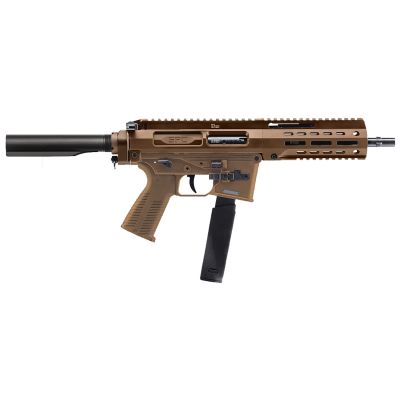 B&T Firearms  SPC10 9mm Luger 30+1 8.90", Coyote Brown, Buffer Tube Brace, Polymer Grip, Tri-Lug Adapter (Glock Mag Compatible)