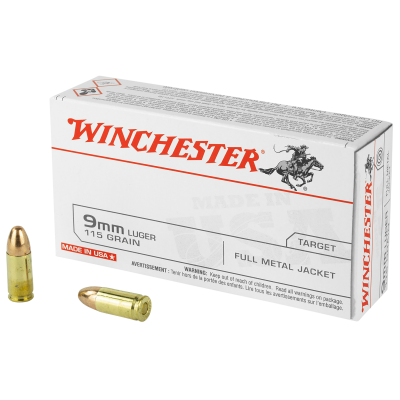 Winchester 9mm 115gr FMJ 50rd Box