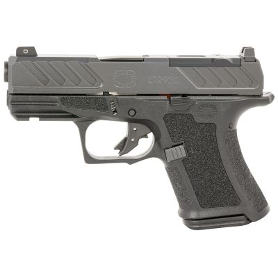 Shadow Systems CR920 Foundation Sub-Compact 9mm Luger 10+1/13+1 3.40"" Black Nitride Match Grade Barrel & Optic Cut/Serrated/SS Logo Stainless Steel Slide, Black Polymer Frame w/Beavertail & Picatinny Rail