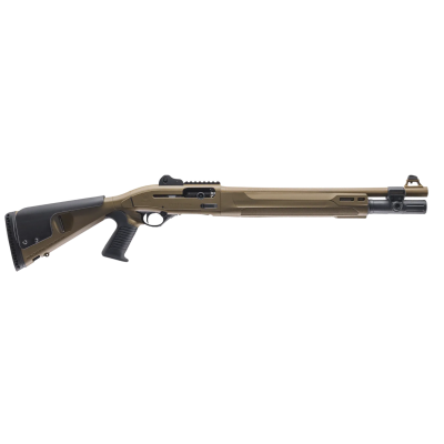 Beretta USA 1301 Mod 2 Tactical 12 Gauge 3" 7+1 18.50", FDE, Synthetic Furniture, Synthetic Pistol Grip Stock with M-Lok Forend, Ghost Ring Sight, Optics Mount, Pro-Lifter Port, Oversized Controls, Semi-Flat Tac Trigger