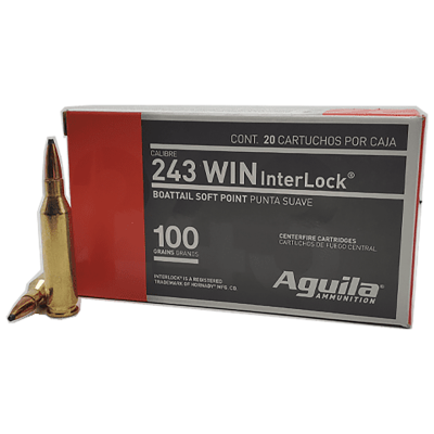 Aguila 243 Win 100gr InterLock BTSP 20rd Box