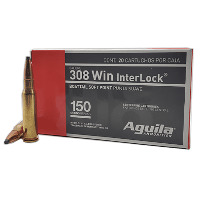 Aguila 308 Win 150gr InterLock BTSP 20rd Box