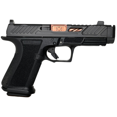 Shadow Systems MR920P 9mm 10+1 4.25" Bronze TICN Match Grade/Spiral Compensated Barrel, Black Nitride Optic Cut/Serrated/Window Cut Stainless Steel Slide, Black Polymer Frame w/Beavertail & Picatinny Rail