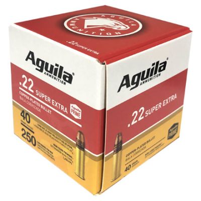 Aguila Super Extra High Velocity 22 LR 40Gr Copper Plated Solid Point